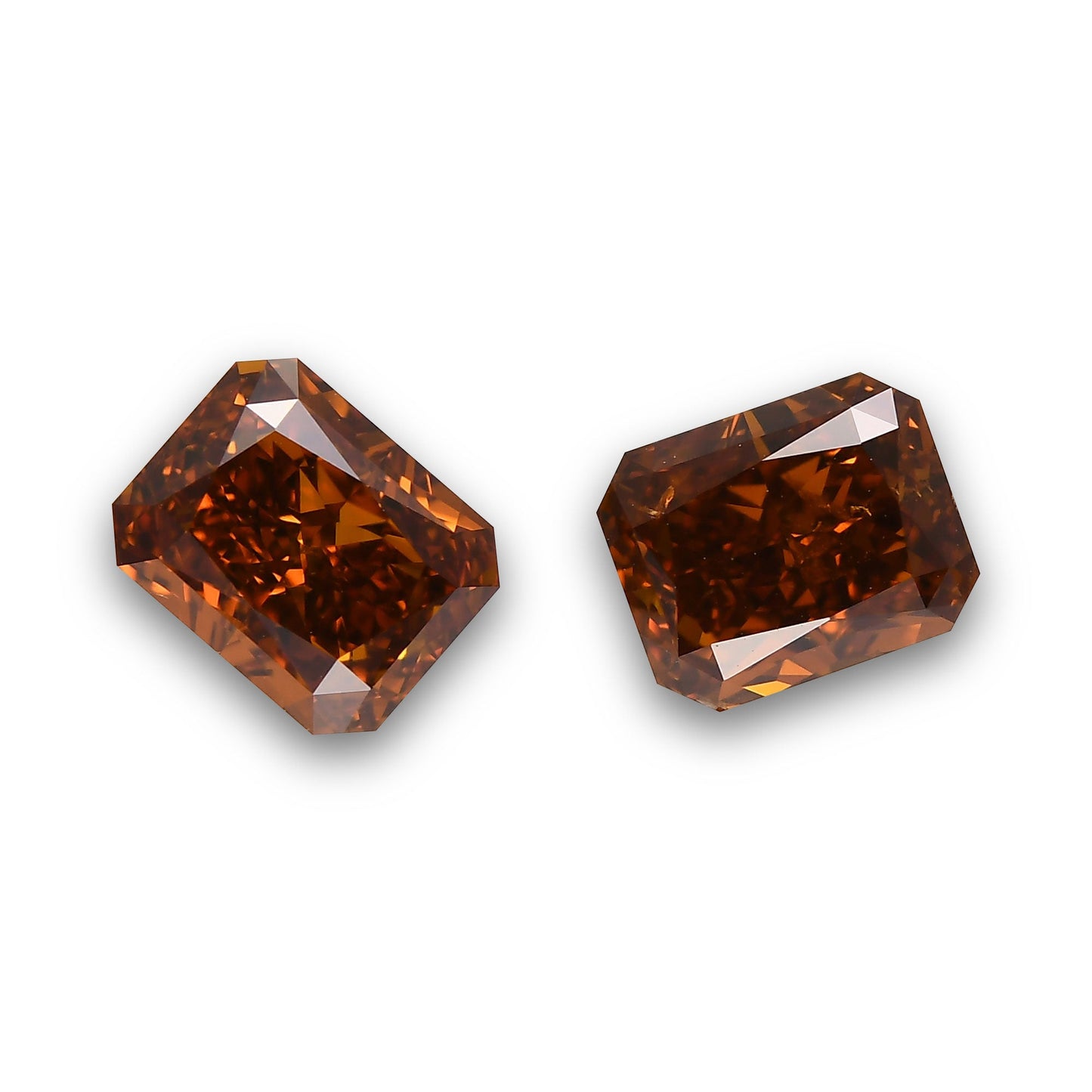 2,02 Karat Fancy Deep Brown Orange Radiant Diamanten SI2 GIA