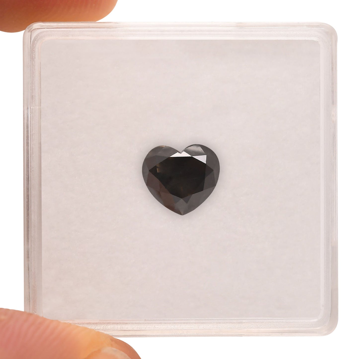 1,50 Karat Fancy Dark Gray Heart Diamant GIA