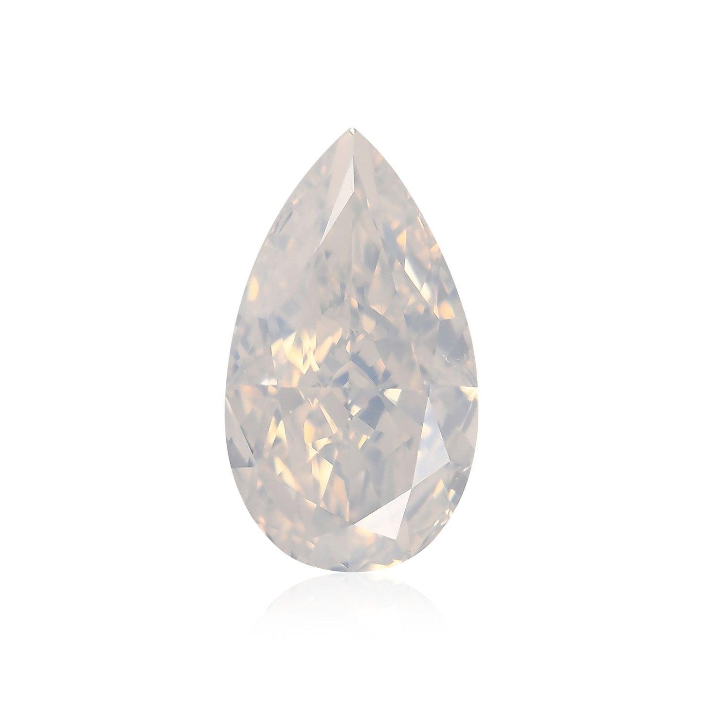 2,14 Karat Fancy White Birnenförmiger Diamant GIA