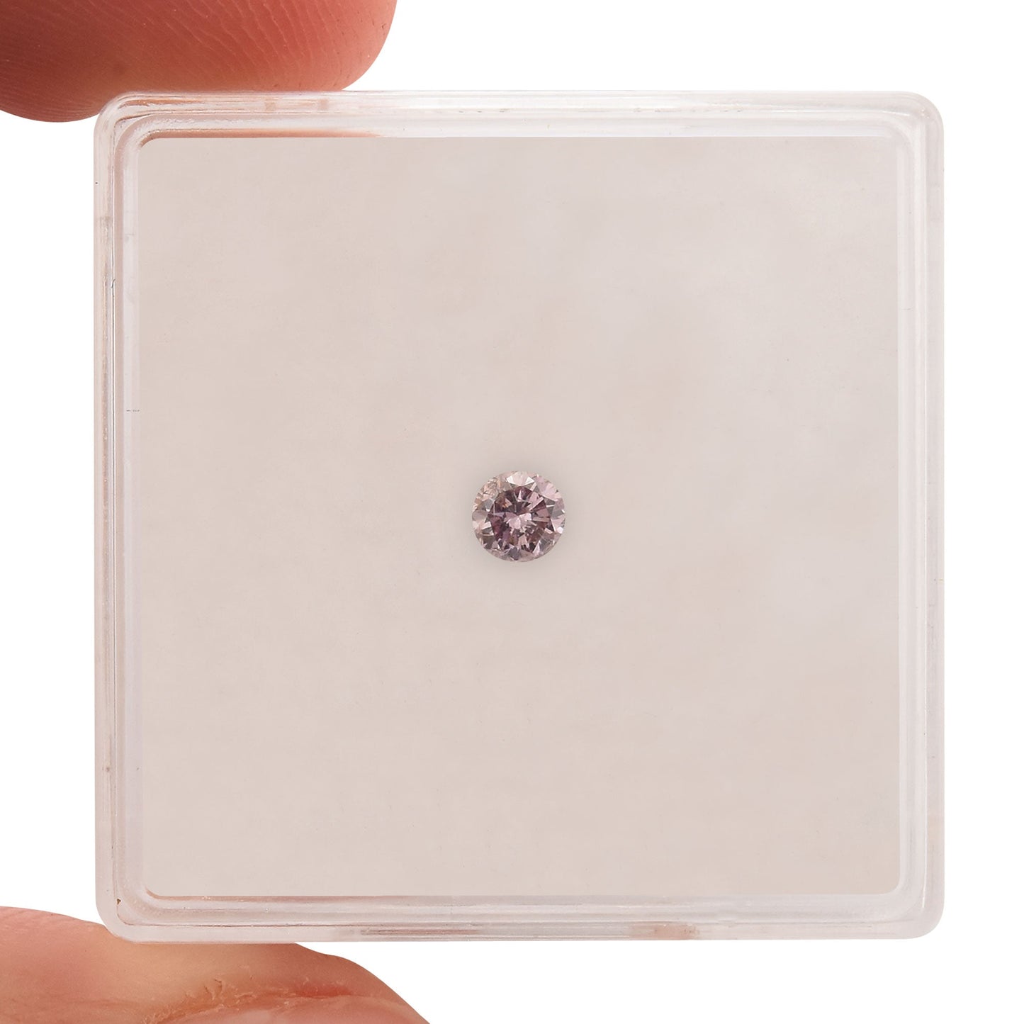 0,11 Karat Fancy Brown Pink Round Brilliant (I1) GIA
