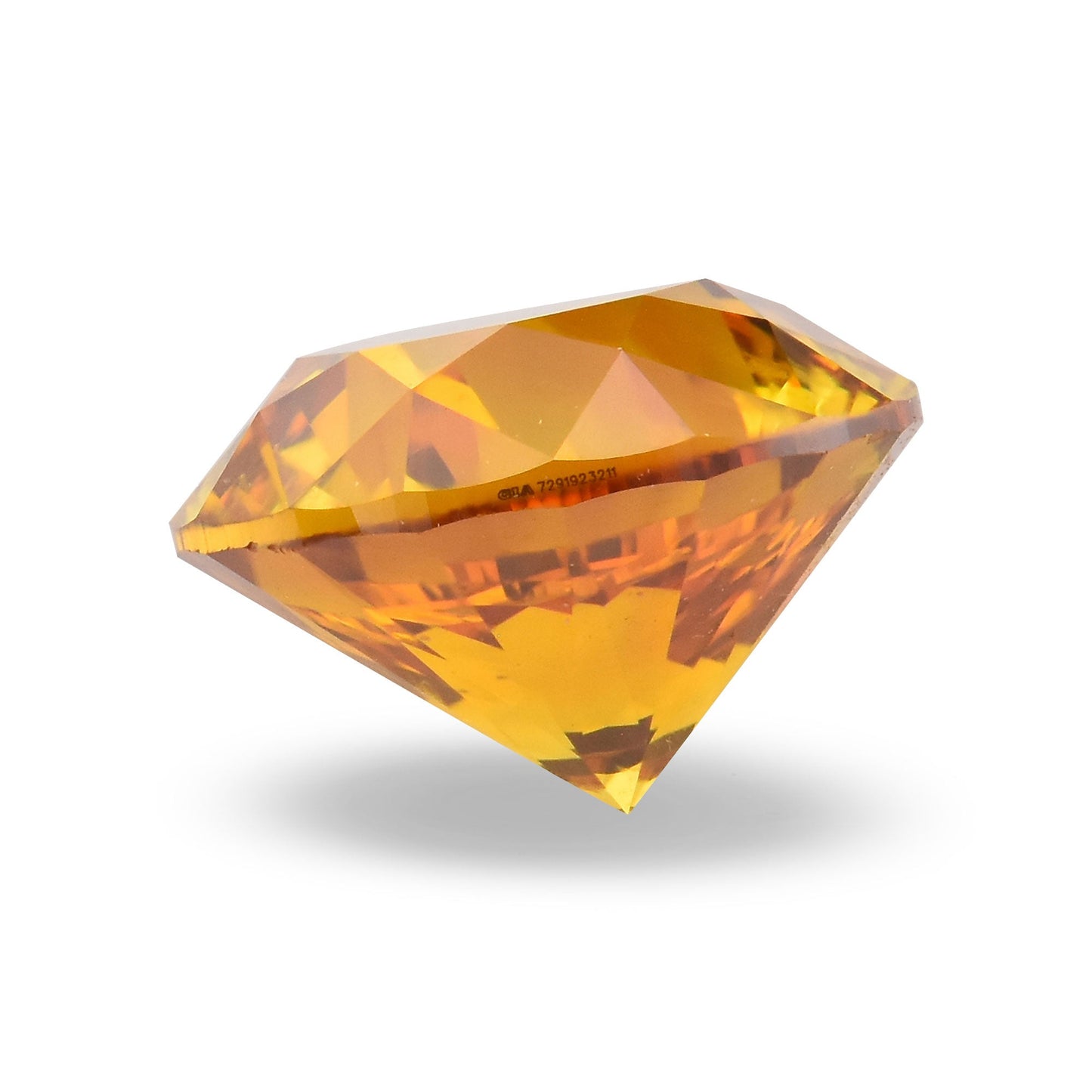1,00 Karat Fancy Deep Orange Yellow Runder Brillanter Diamant SI2 GIA