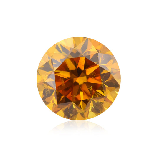1,00 Karat Fancy Deep Orange Yellow Runder Brillanter Diamant SI2 GIA