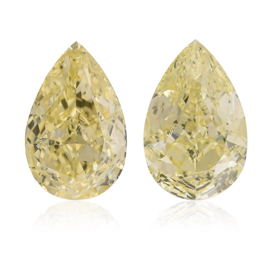 4,03 Karat hellgelbe Birnendiamanten VS1