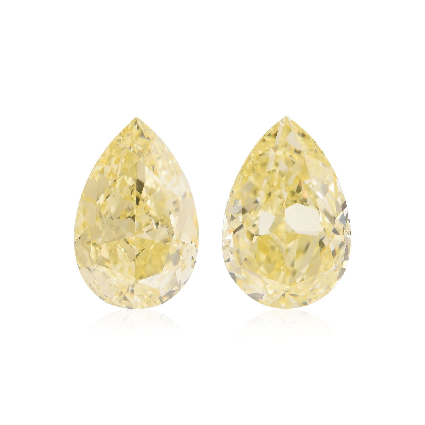 2,07 Karat Fancy Light Yellow Birnenförmige Diamanten VVS1