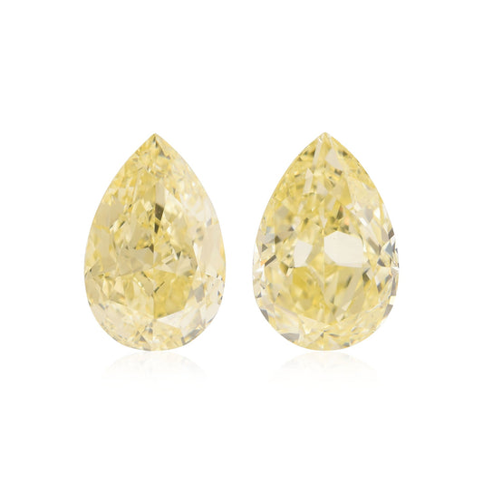 2,07 Karat Fancy Light Yellow Birnenförmige Diamanten VVS1