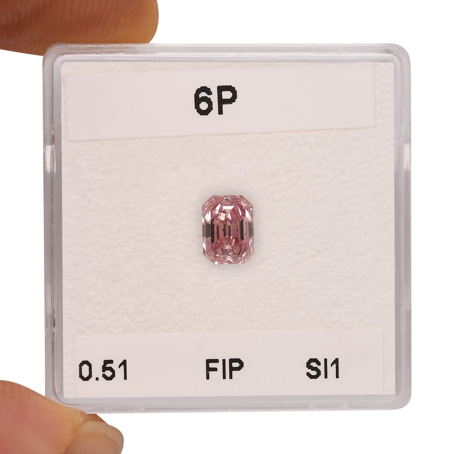 0,51 Karat Fancy Intense Pink Emerald Diamond SI1 ARGYLE & GIA
