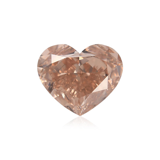 2,66 Karat Fancy Brownish Orange Pink Heart Diamond VS2 GIA