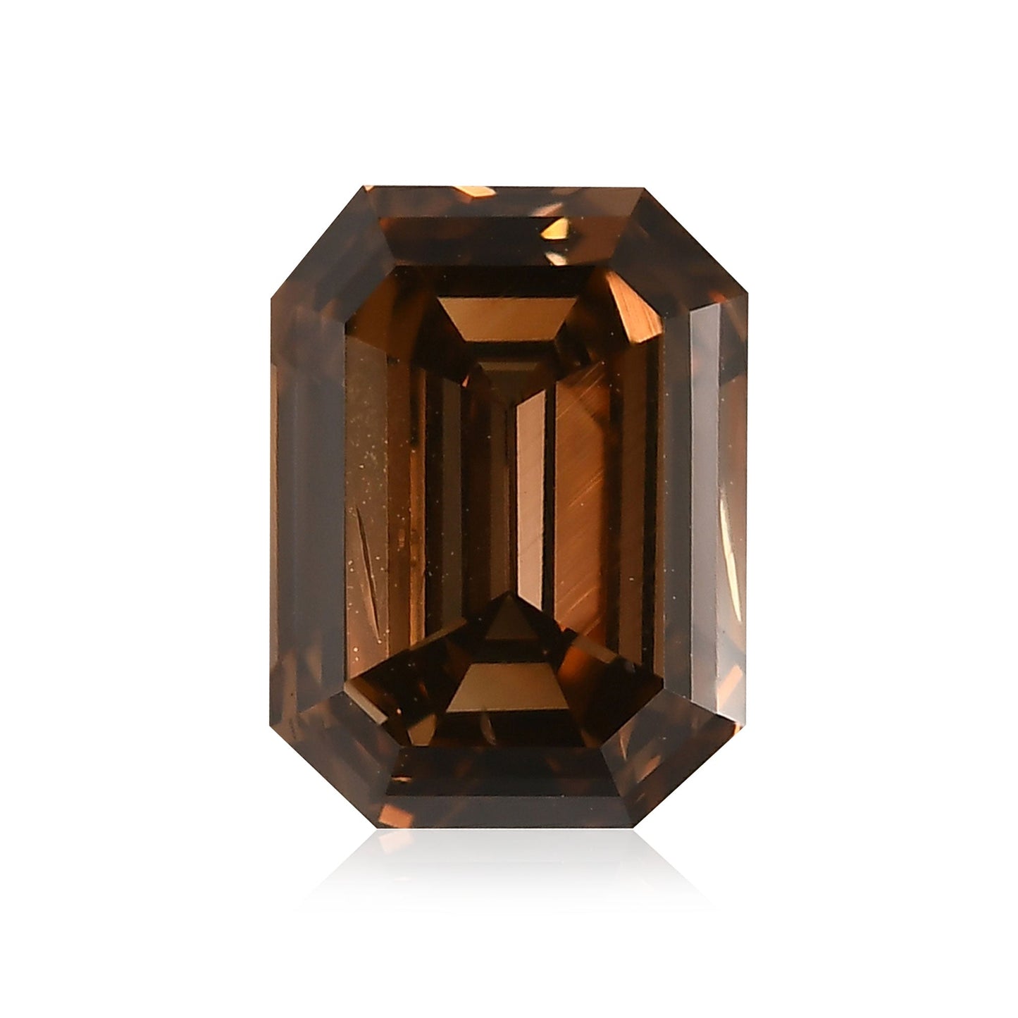 2,20 Karat Fancy Dark Orange Brown Emerald Diamond SI2 GIA