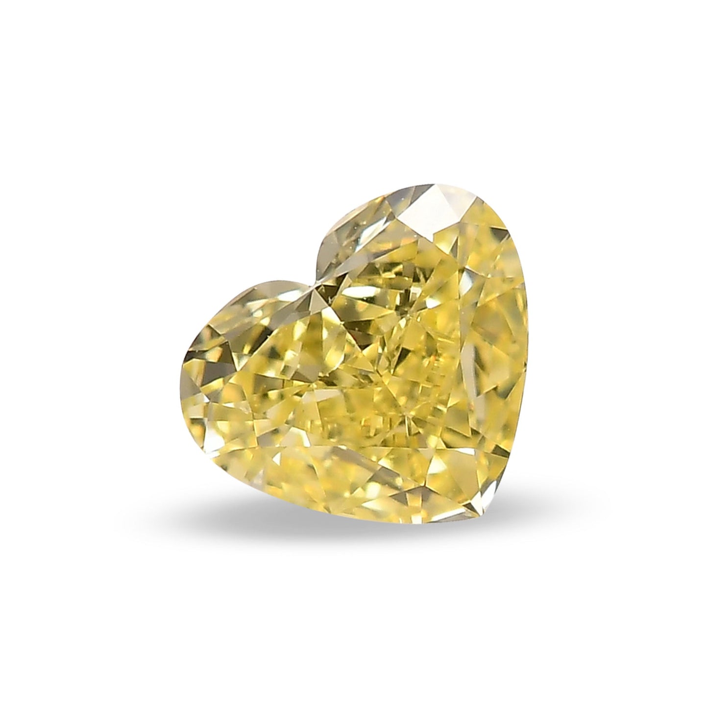 0,73 Karat Fancy Intense Yellow Heart Diamond VS2 GIA