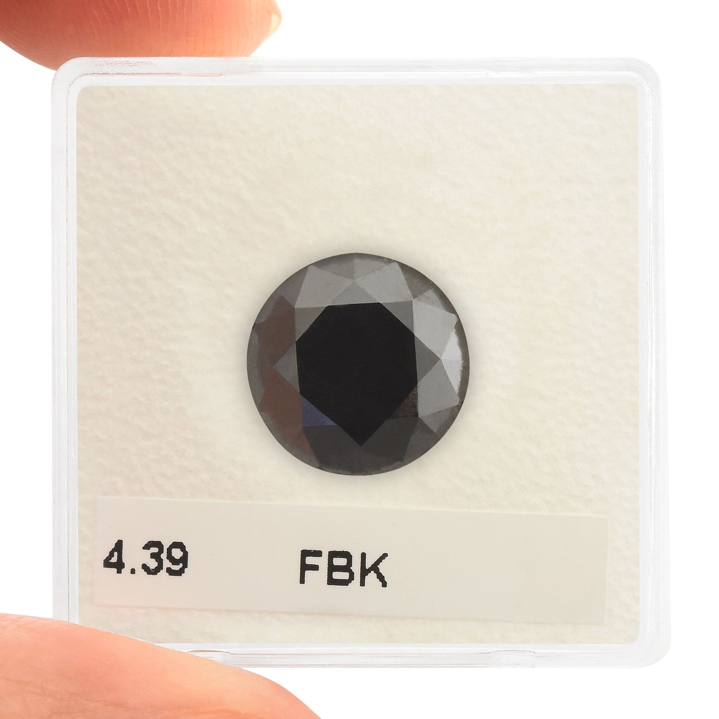 4,39 Karat Fancy Black Brillant Diamant, GIA-zertifiziert