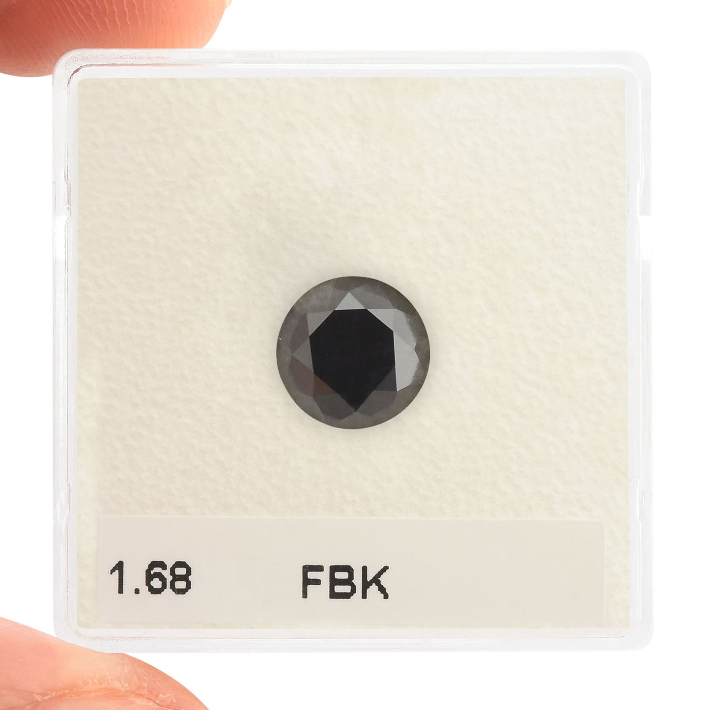 1,68 Karat Fancy Black Brillant-Diamant, GIA-zertifiziert