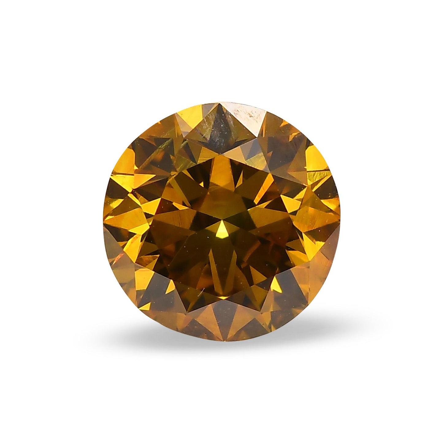 2,20 Karat Fancy Deep Orange Yellow Runder Brillanter Diamant SI2 GIA