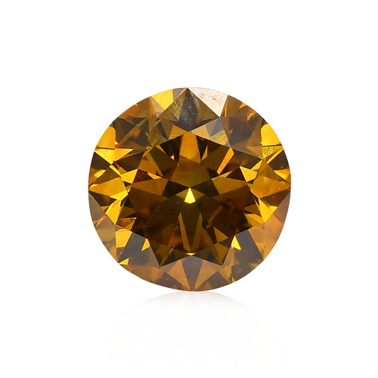 2,20 Karat Fancy Deep Orange Yellow Runder Brillanter Diamant SI2 GIA