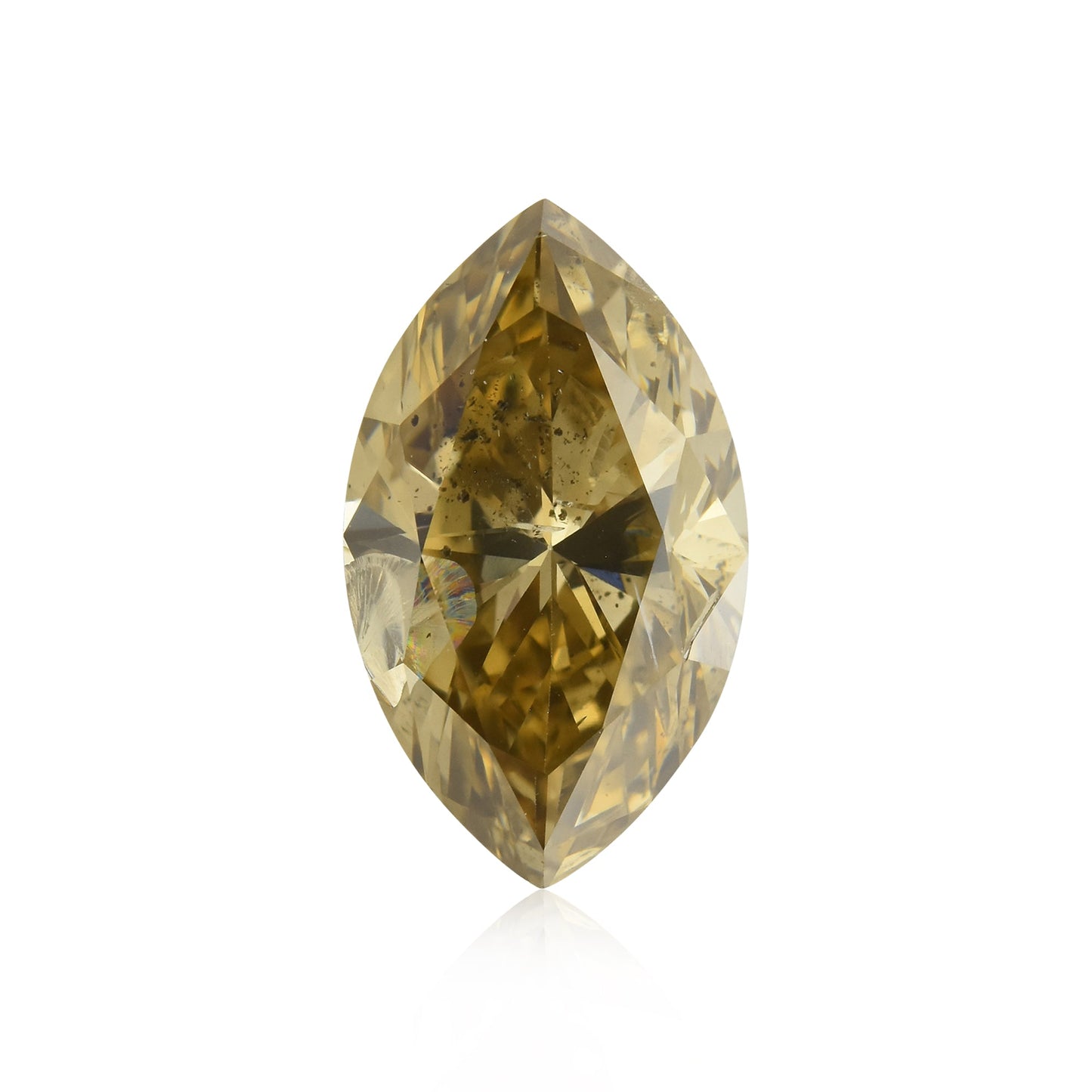 1,38 Karat Fancy Dark Yellow Brown Marquise-Diamant (I1) GIA