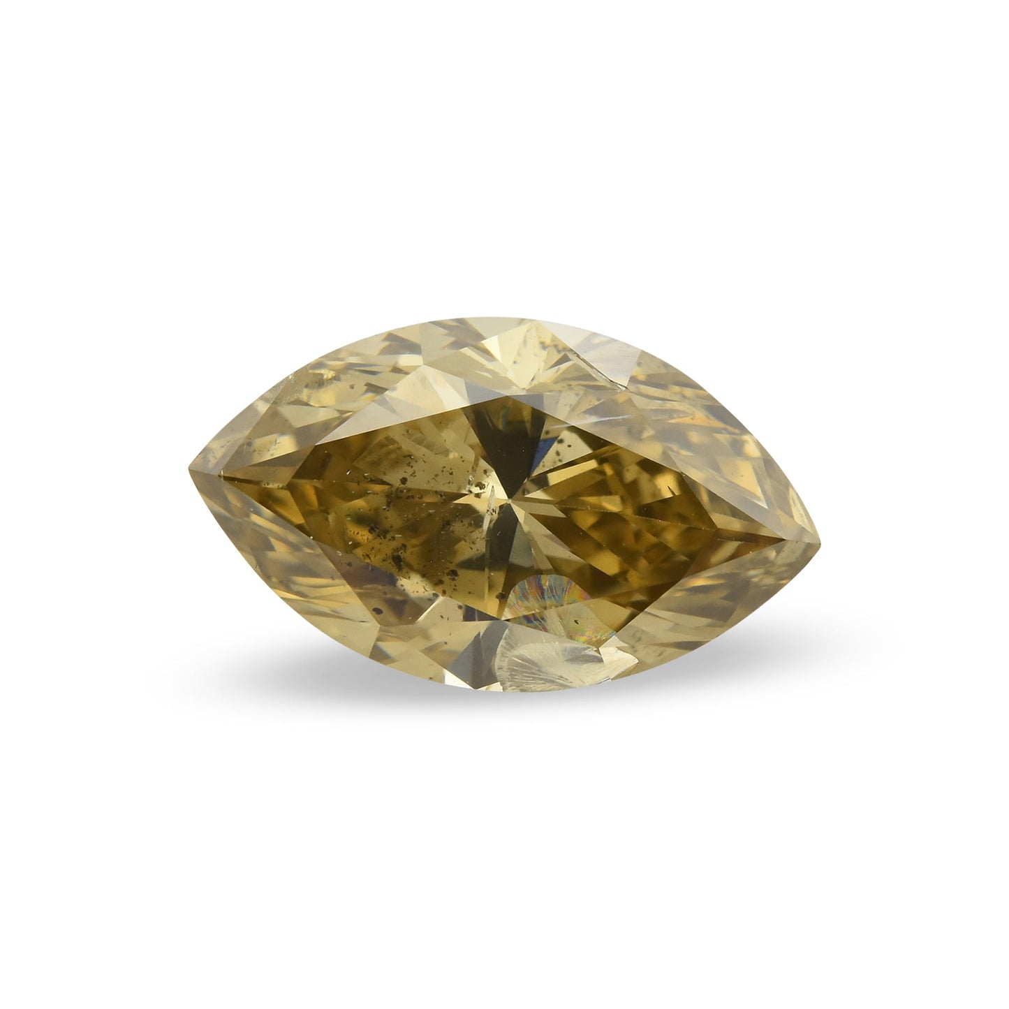 1,38 Karat Fancy Dark Yellow Brown Marquise-Diamant (I1) GIA