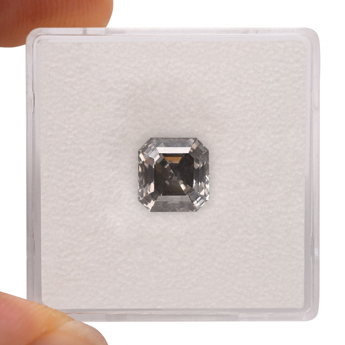 2,00 Karat Fancy Dark Gray Asscher Diamant SI2 GIA