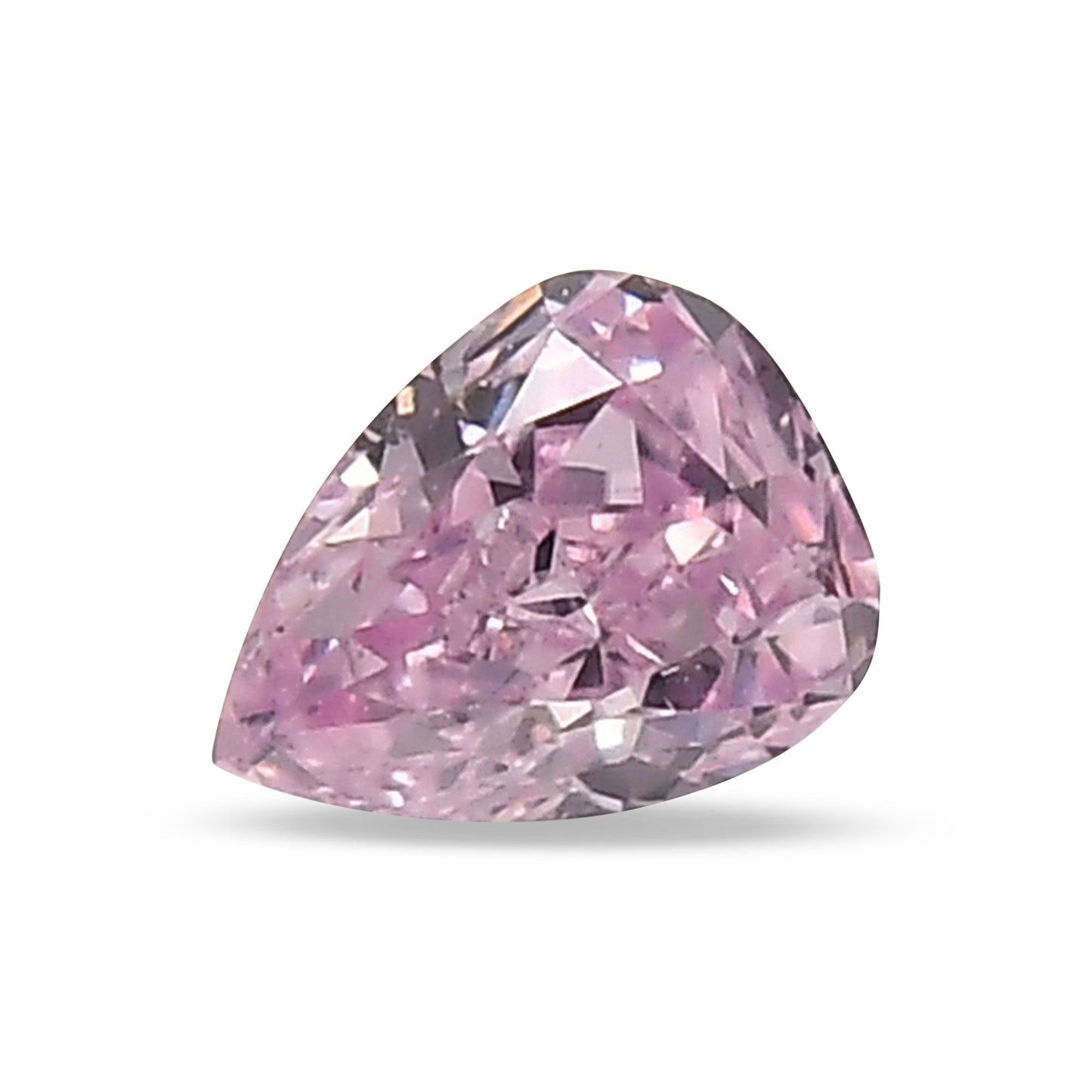 0,10 Karat Fancy Intense Purple Pink Birnenförmiger Diamant (SI1) GIA