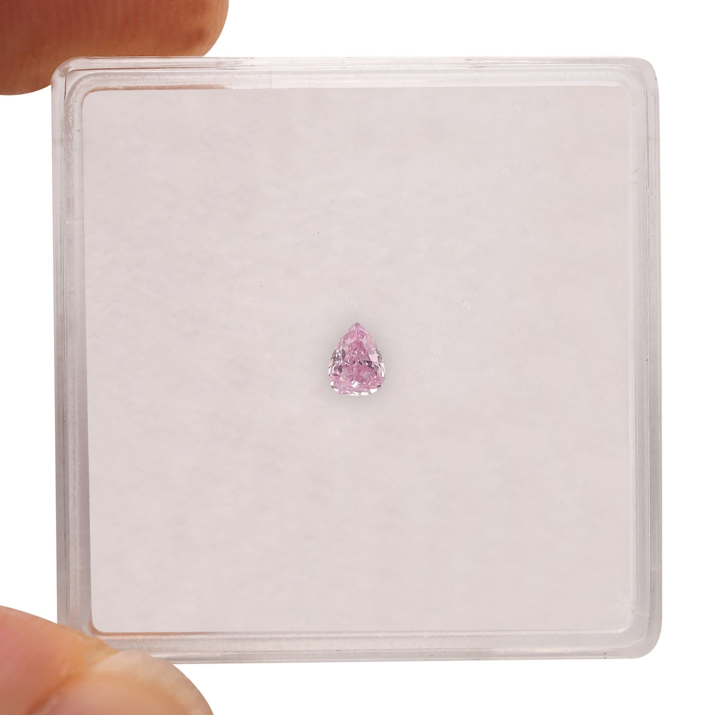 0,10 Karat Fancy Intense Purple Pink Birnenförmiger Diamant (SI1) GIA
