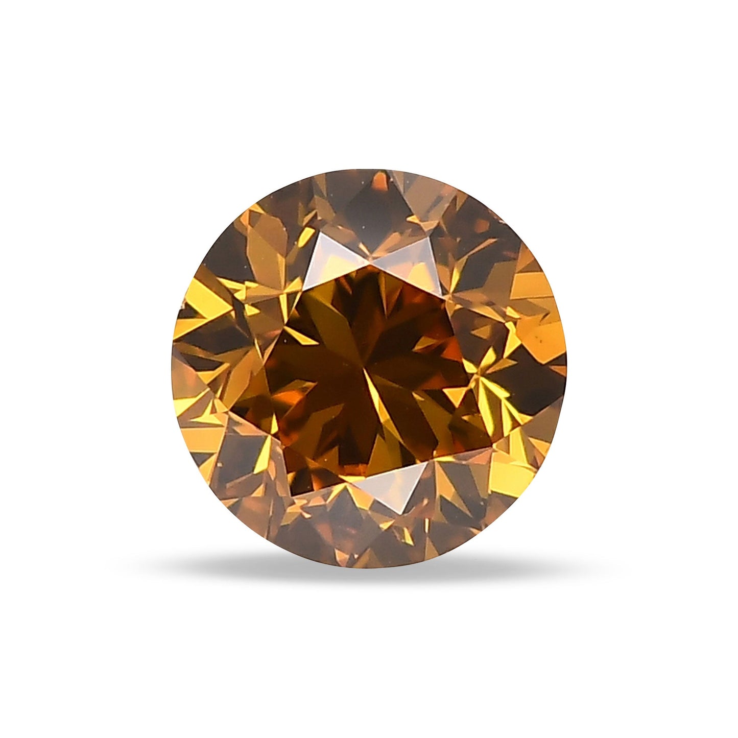 1,01 Karat Fancy Deep Orange Yellow Runder Brillanter Diamant SI1 GIA