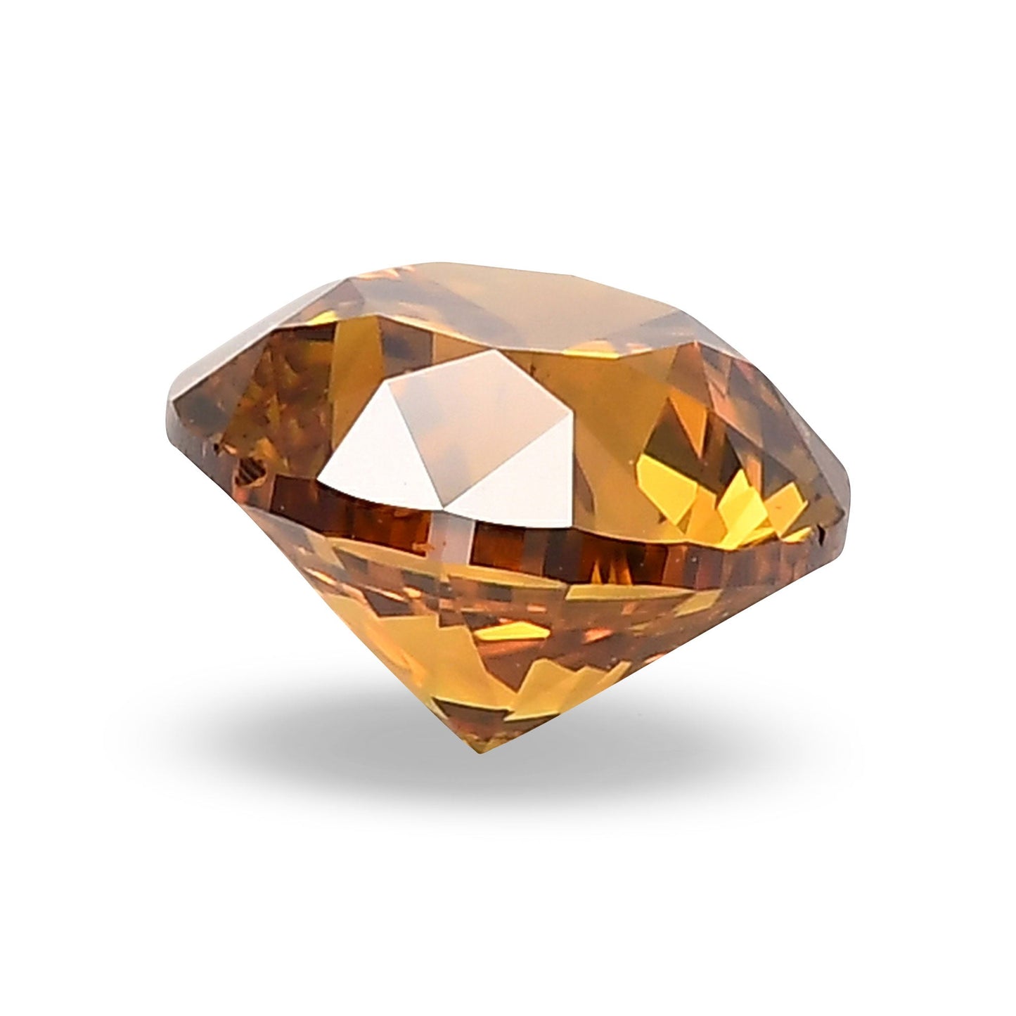 1,01 Karat Fancy Deep Orange Yellow Runder Brillanter Diamant SI1 GIA