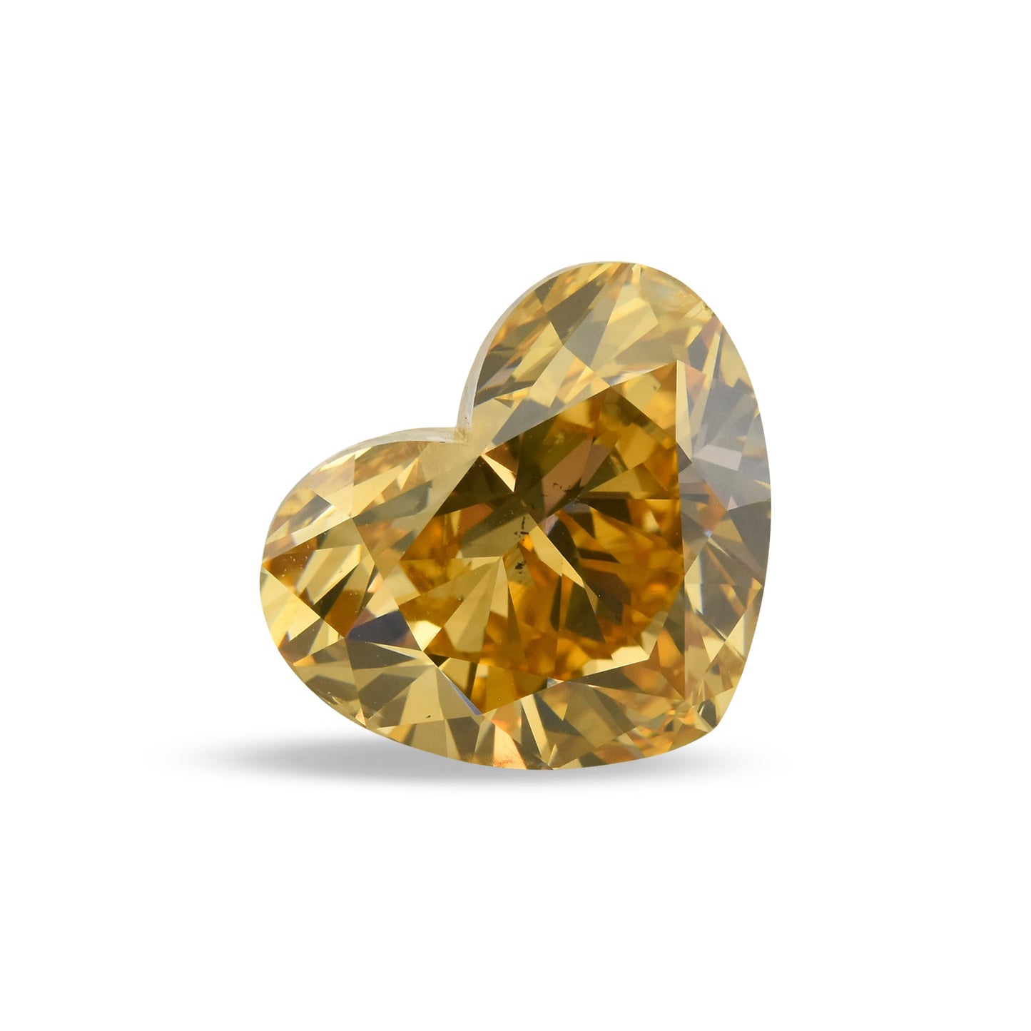 10,47 Karat Fancy Deep Brownish Orange Yellow Heart Diamant SI1 GIA