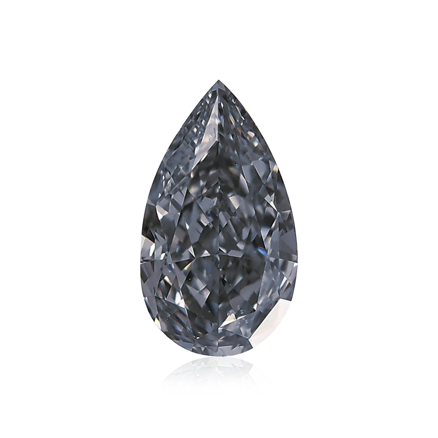 0,74 Karat Fancy Gray Blue Birnenförmiger Diamant IF GIA