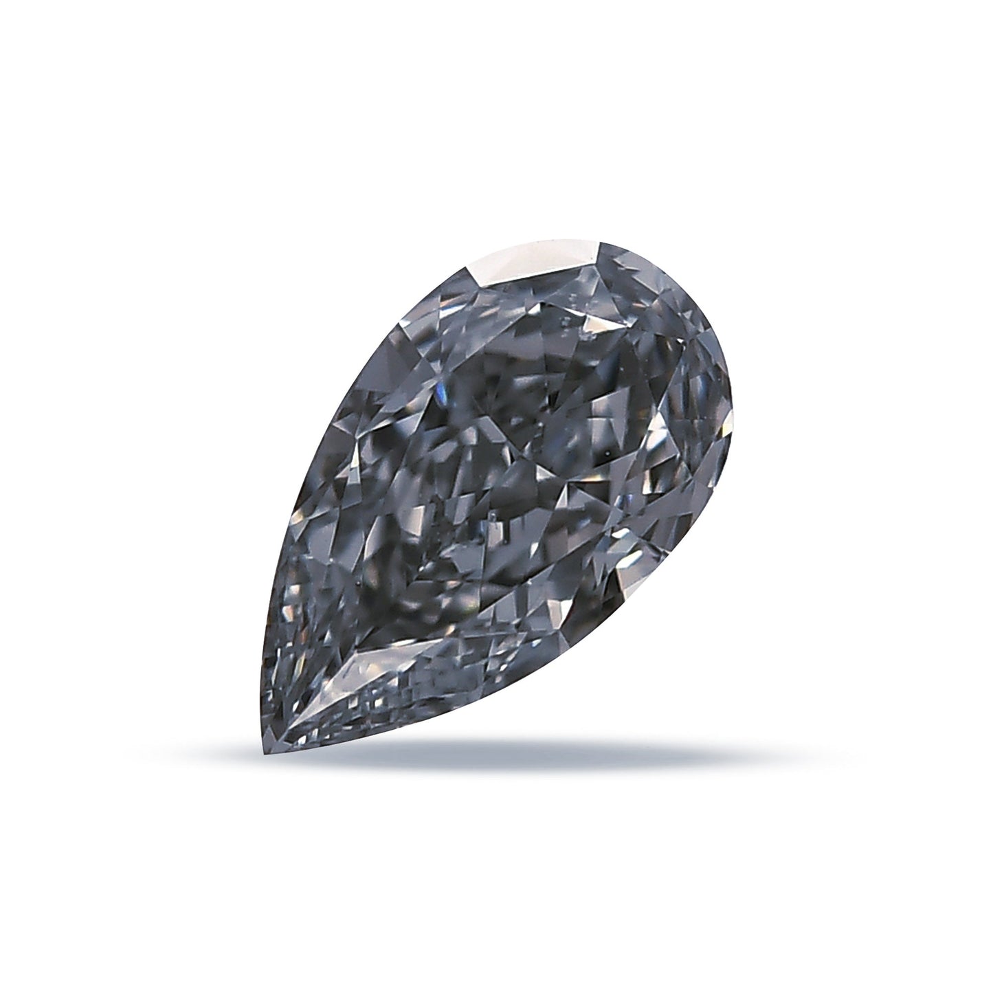 0,74 Karat Fancy Gray Blue Birnenförmiger Diamant IF GIA