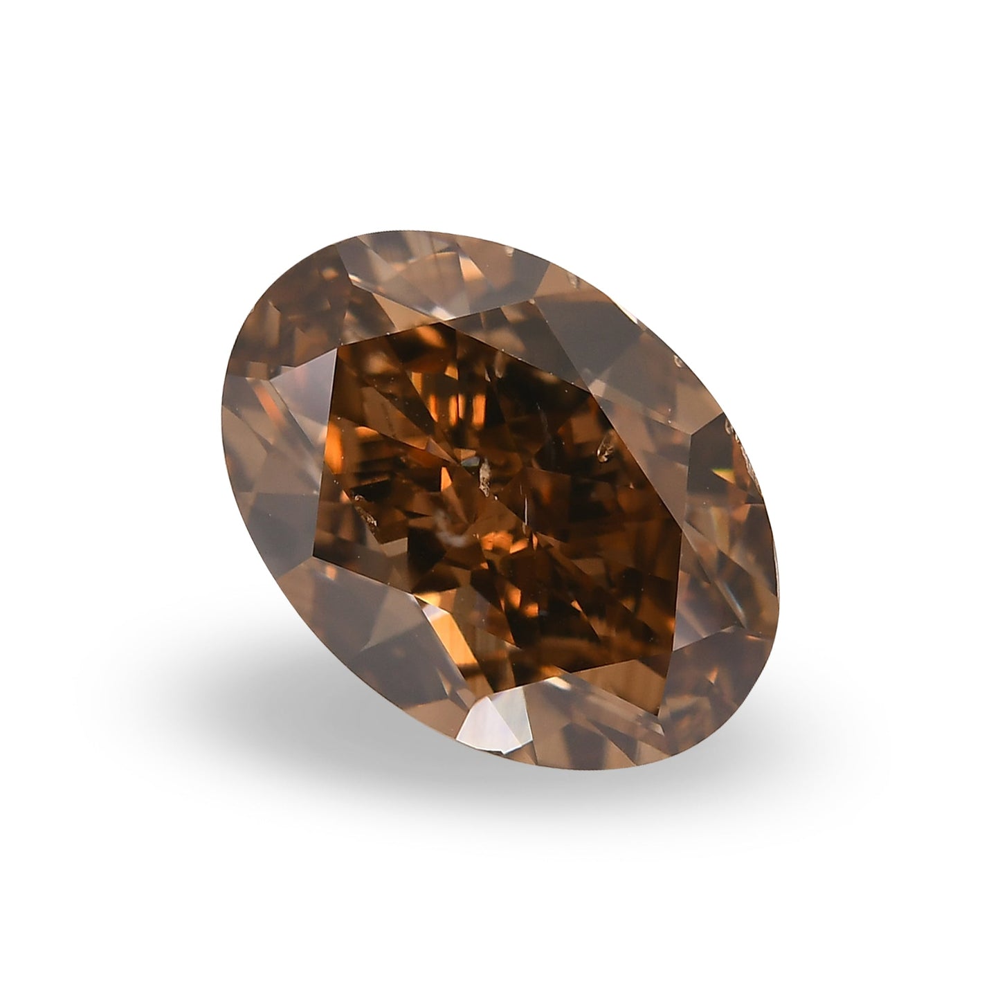 5,05 Karat Fancy Dark Orange Brown Ovaler Diamant SI2 GIA