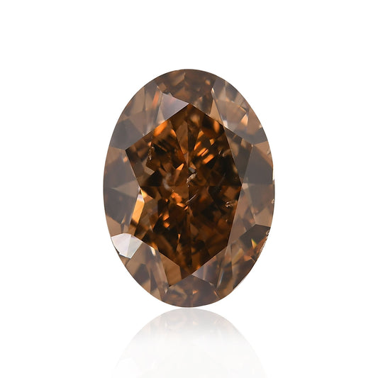 5,05 Karat Fancy Dark Orange Brown Ovaler Diamant SI2 GIA