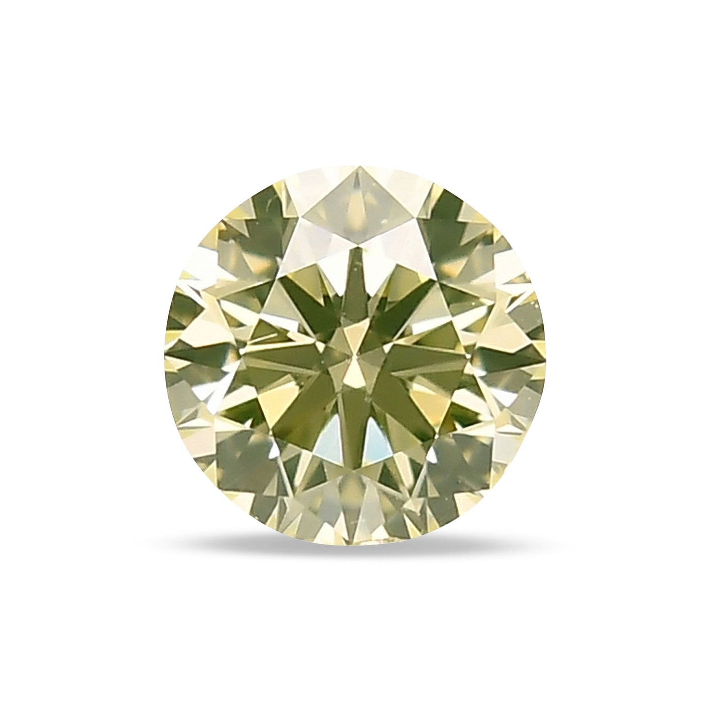 0,37 Karat Fancy Grün-Gelb Runder Brillant Diamant SI1 GIA