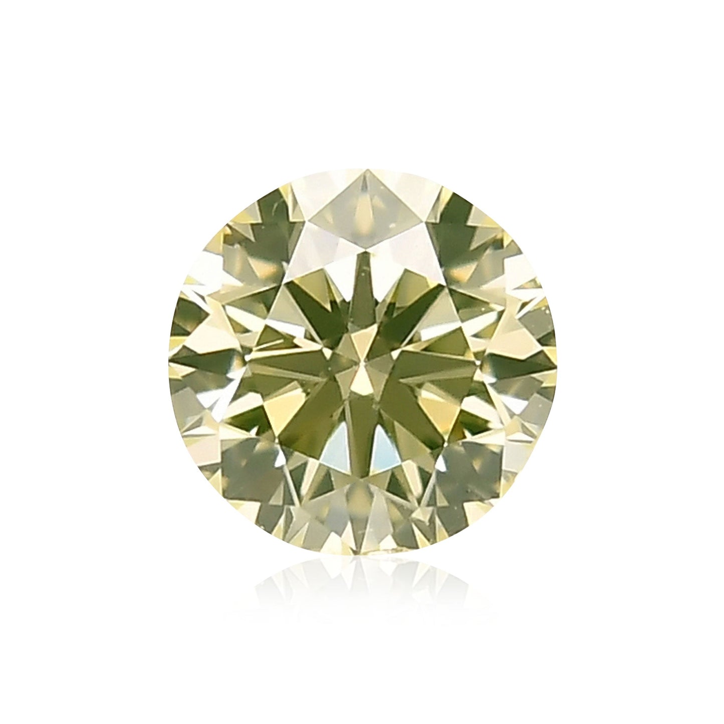 0,37 Karat Fancy Grün-Gelb Runder Brillant Diamant SI1 GIA