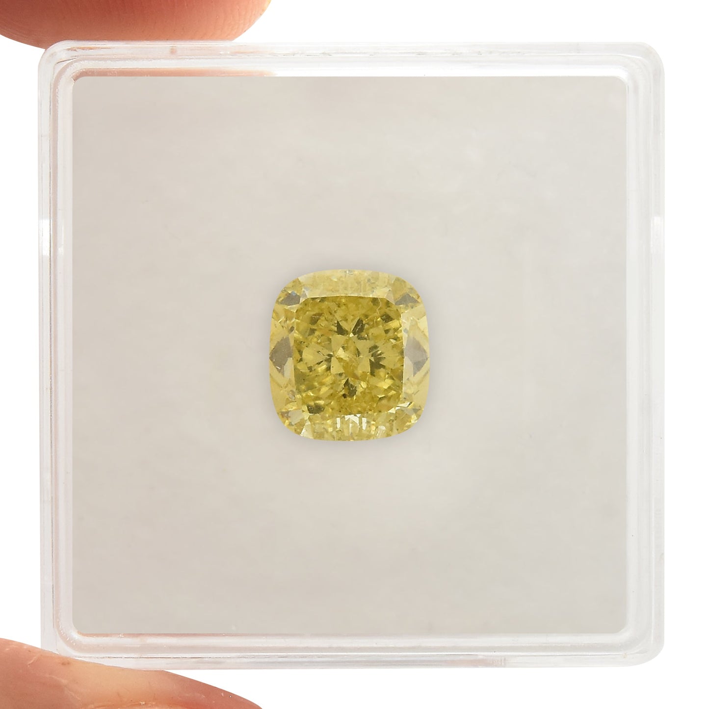 2,36 Karat Fancy Yellow Cushion Diamond SI2 GIA