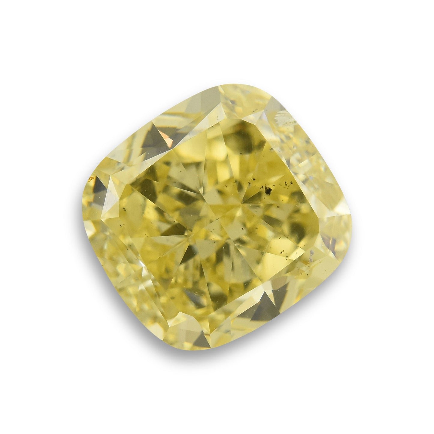 2,36 Karat Fancy Yellow Cushion Diamond SI2 GIA