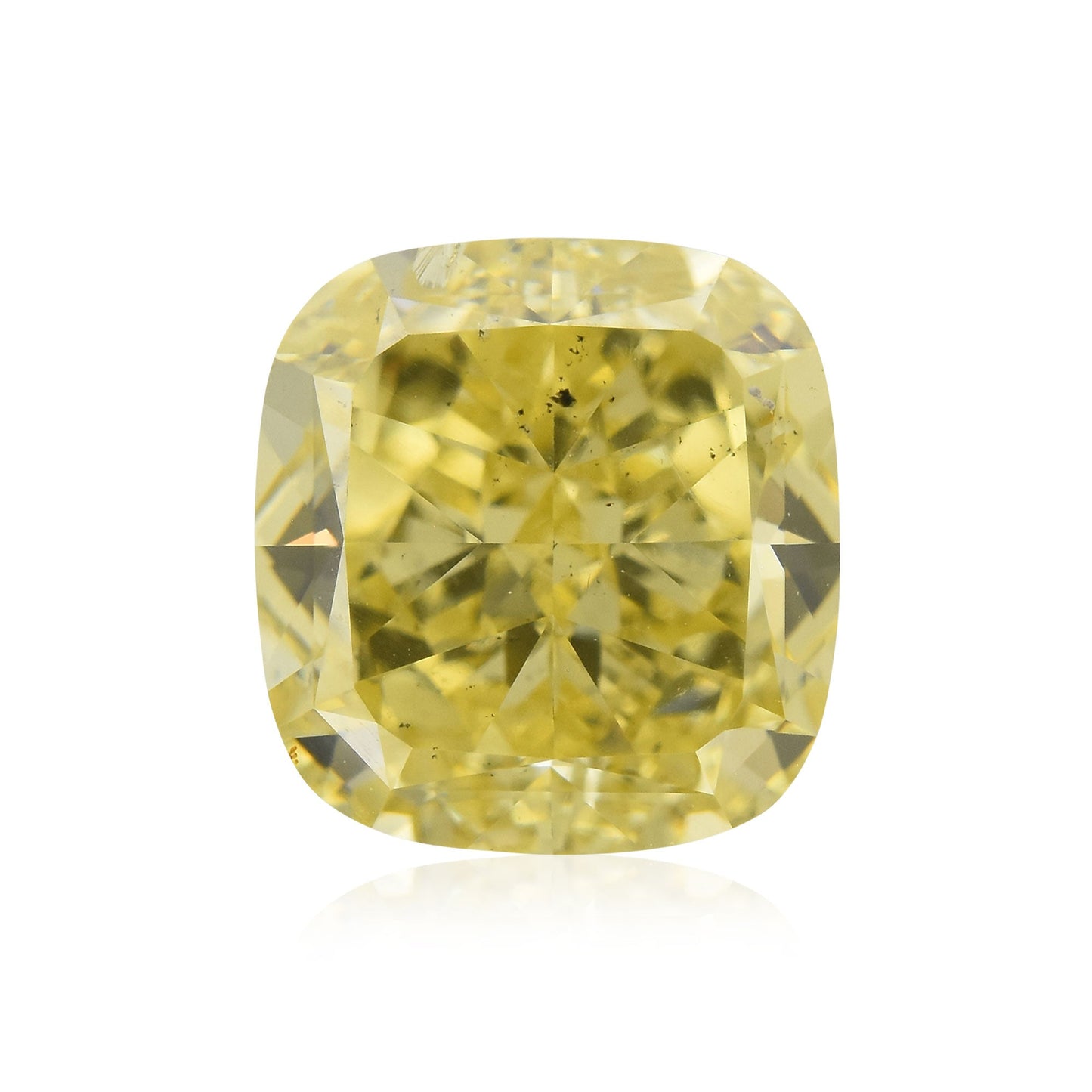 2,36 Karat Fancy Yellow Cushion Diamond SI2 GIA