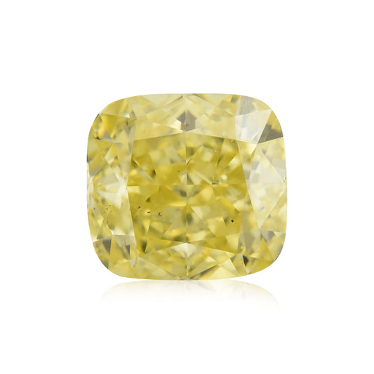 1,34 Karat Fancy Intense Yellow Cushion Diamond SI1 GIA