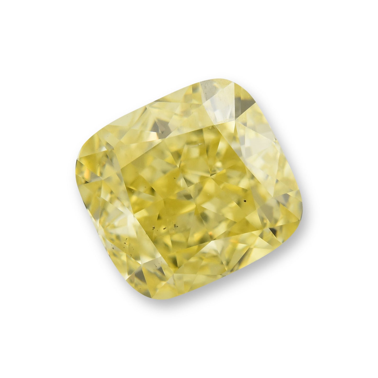 1,34 Karat Fancy Intense Yellow Cushion Diamond SI1 GIA