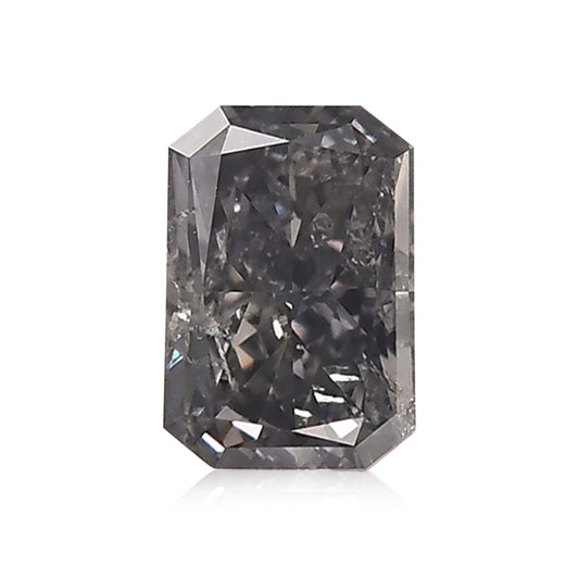 0.60 Carat Fancy Violet Gray Radiant Diamond I1 GIA