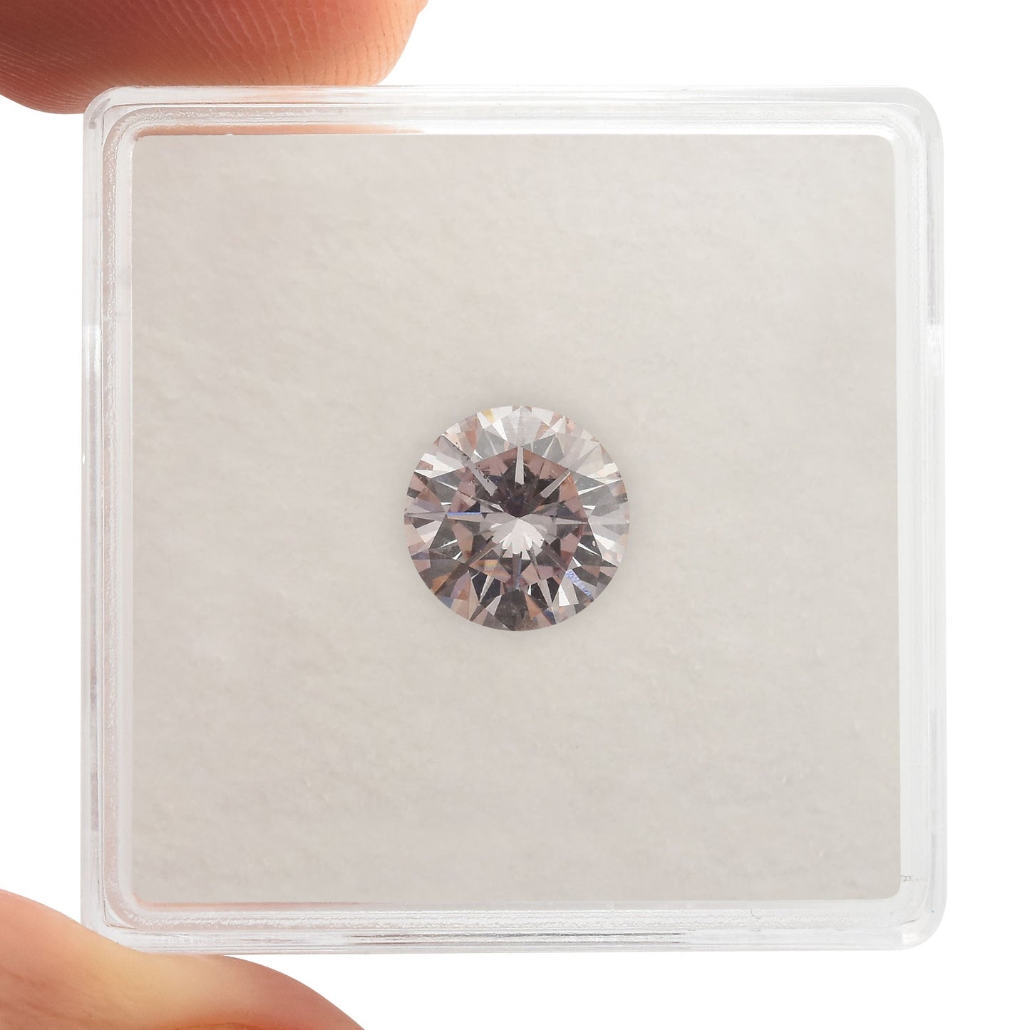 1,40 Karat hellrosa, runder Brillant-Diamant, SI2, GIA