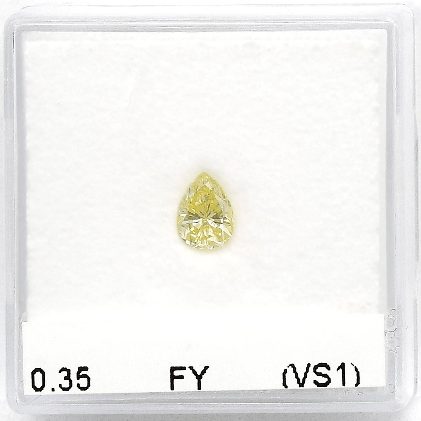 0,35 Karat Fancy Yellow Birnenförmiger Diamant (VS1) GIA