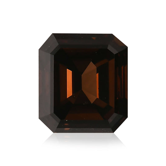 3,12 Karat Fancy Dark Orange Brown Emerald Diamond SI2 GIA
