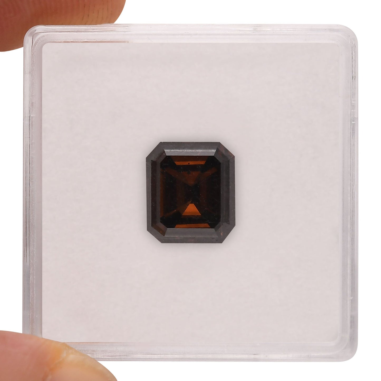 3,12 Karat Fancy Dark Orange Brown Emerald Diamond SI2 GIA