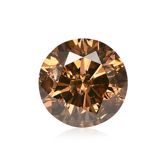 2,07 Karat Fancy Dark Orange Brown Round Brilliant (I2) GIA