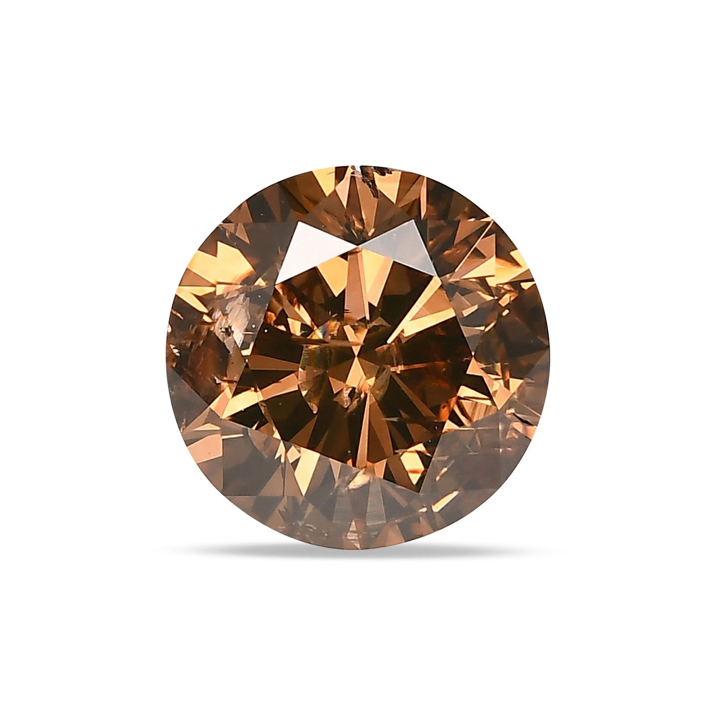 2,07 Karat Fancy Dark Orange Brown Round Brilliant (I2) GIA