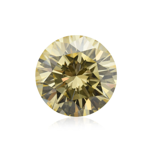 5,05 Karat, hellbraun-gelber, runder Brillant-Diamant, SI2, GIA