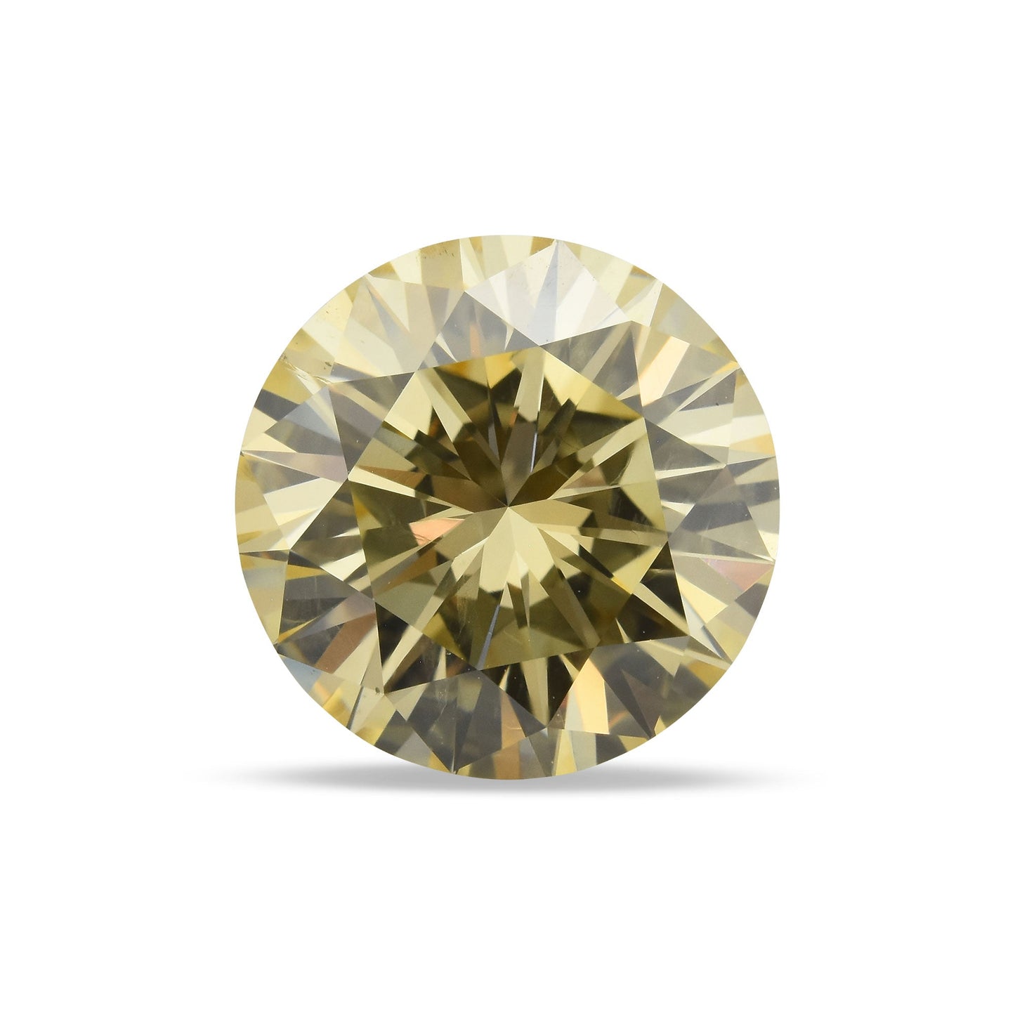 5,05 Karat, hellbraun-gelber, runder Brillant-Diamant, SI2, GIA