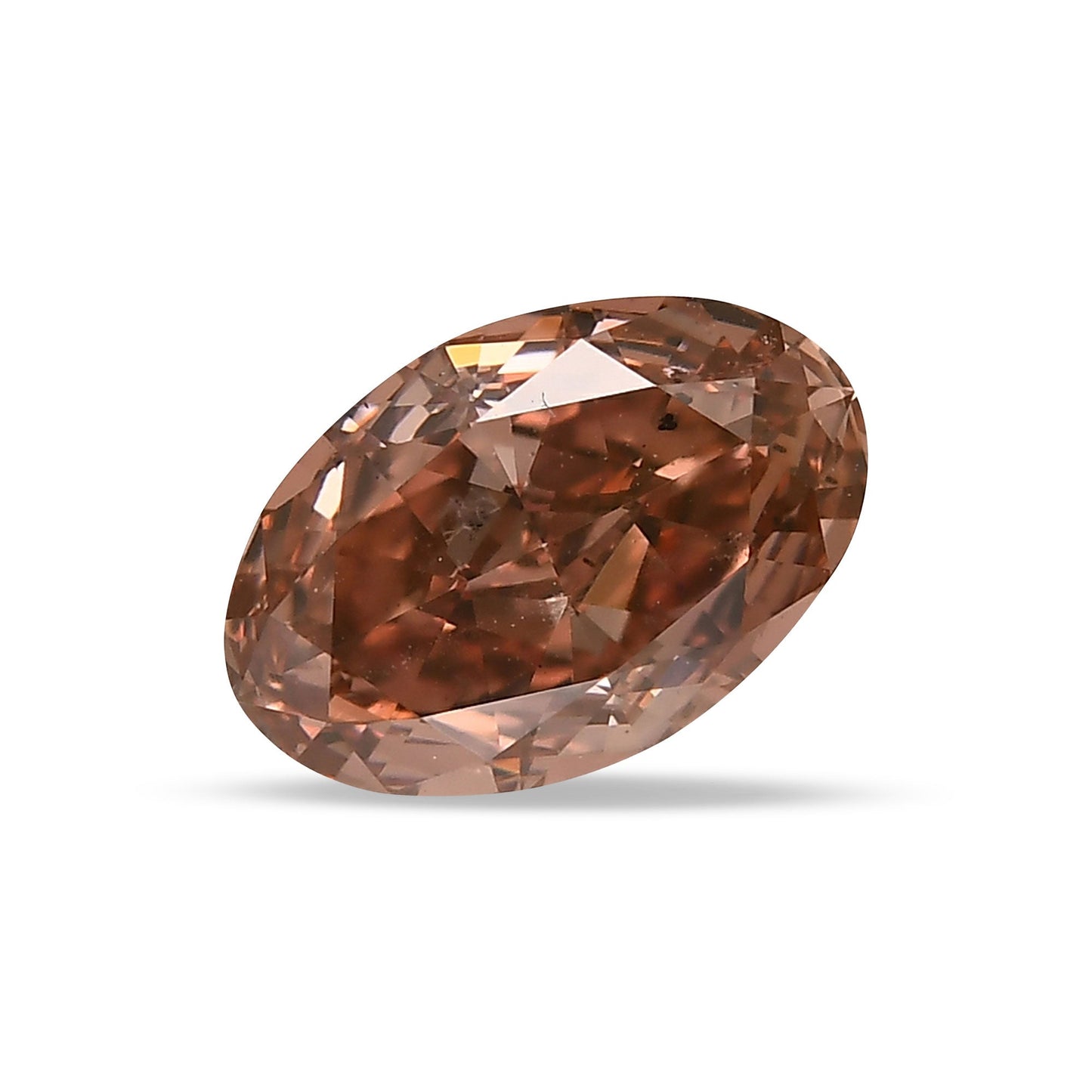1,89 Karat Fancy bräunlich-orange-rosa ovaler Diamant SI2 GIA