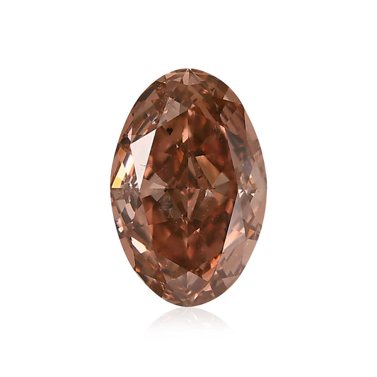 1,89 Karat Fancy bräunlich-orange-rosa ovaler Diamant SI2 GIA