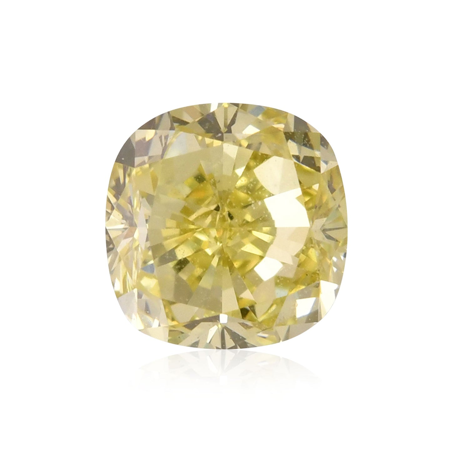 0,91 Karat Fancy Brownish Greenish Yellow Cushion Diamond VVS1 GIA