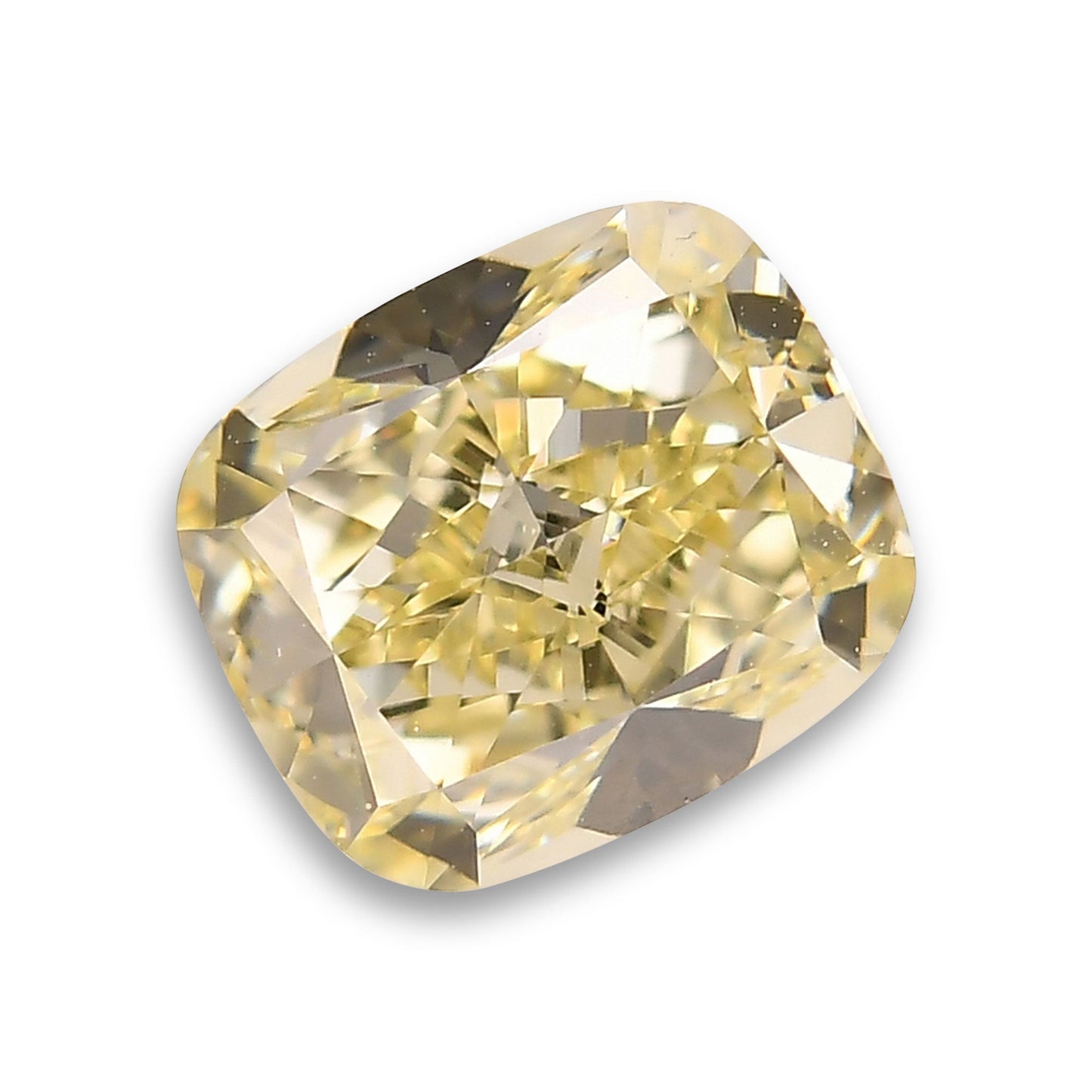 1,18 Karat Fancy Light Yellow Cushion Diamond IF GIA