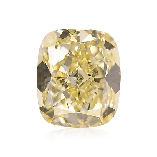 1,18 Karat Fancy Light Yellow Cushion Diamond IF GIA